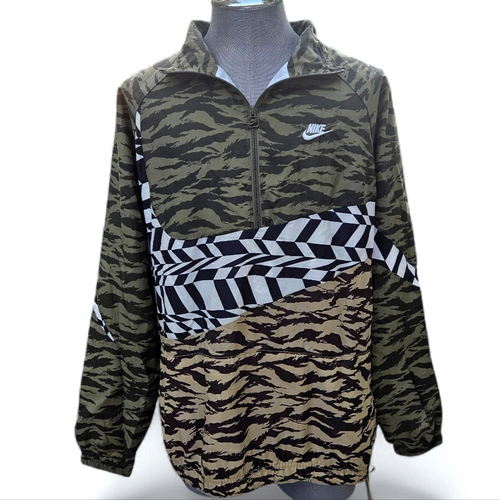 Nike | NSW AOP Vaporwave Swoosh Woven Half-Zip Jacket | Packable | Mens - Picture 5 of 16